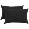 vidaXL Vankúše na pohovku 2 pcs Čierna 60 x 40 cm Kordúrová tkanina