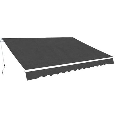vidaXL Skladacia markíza, manuálna 450 cm, antracitová