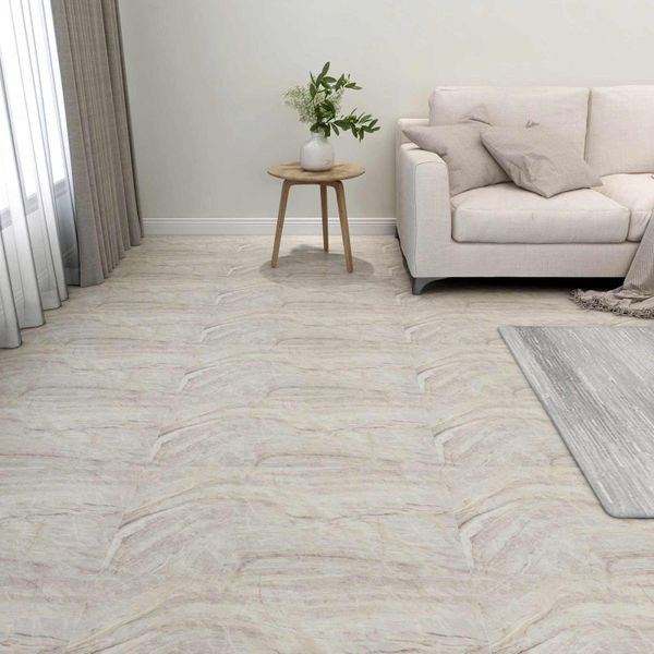 vidaXL Podlahové dosky 5,11 m² 55 pcs PVC Hnedá a béžová