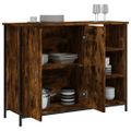 vidaXL Komoda dymový dub 100x33x75 cm kompozitné drevo