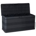vidaXL Záhradný úložný box čierny 117x45x56 cm