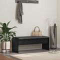 vidaXL Predsieňová lavica s vankúšom Čierny dub 103 x 38 x 40 cm