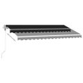 vidaXL Samostatne stojaca automatická markíza 400x350 cm antracitová
