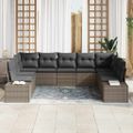 vidaXL Súprava záhradných pohoviek 9 ks 8-Počet miest Sivá Polyratan