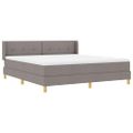 vidaXL Posteľ s pružinovým rámom Sivohnedá 200 x 180 cm látka