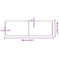 vidaXL Kúpeľňová doska 180x60x(2-4) cm neošetrený masív