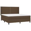 vidaXL Boxspring posteľ s matracom tmavohnedá 160x200 cm látka