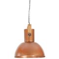 vidaXL Industriálna závesná lampa 25 W medená mangovník 32 cm okrúhla E27