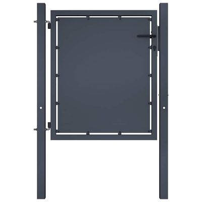 vidaXL Záhradná brána z ocele 100x100 cm antracitová