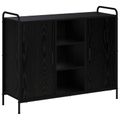 vidaXL Servírovacia skriňa Čierny dub 97 x 33 x 81 cm Kompozitné drevo