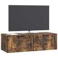vidaXL Nástenná TV skrinka Dymový dub 98 x 41 x 30 cm Kompozitné drevo