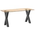 vidaXL Nohy k jedálenskému stolu v tvare X, 2 ks, antracitové, 60 x (72-73) cm, oceľ