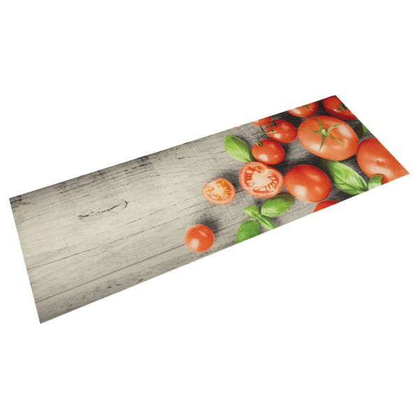 vidaXL Kuchynský koberec, prateľný, Paradajky 45x150 cm, zamat