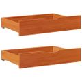 vidaXL Zásuvky pod posteľ 2 ks voskové 80x55x17 cm masívna borovica