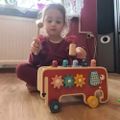 Montessori drevený edukačný slon zatĺkačka Kruzzel 20349 Montessori drevený edukačný slon zatloukačka Kruzzel 20349