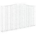 vidaXL Oblúkový gabionový kôš 20ks 400x30x220/240cm pozinkované železo