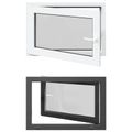 vidaXL Otočné a sklopné okno do suterénu RISOR 90 x 50 cm PVC a sklo