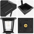 vidaXL Stĺpová lampa s kvetináčom Čierna 29 x 28 x 74 cm ABS a PP