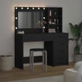 vidaXL Toaletný stolík 2 ks Čierna 78.5 x 41 x 135 cm Kompozitné drevo