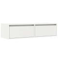vidaXL TV skrinka s LED svetlami, biela 100X35,5x25 cm