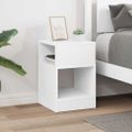 vidaXL Koncový stôl Biela 30,5 x 30 x 45 cm Kompozitné drevo