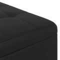 vidaXL Ottoman s Úložným Priestorom Čierny 80 x 80 x 45 cm Umelá koža
