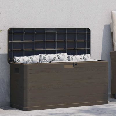 vidaXL Záhradný úložný box hnedý 280 l