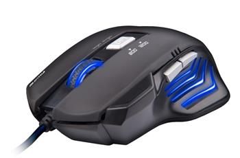 C-TECH herná myš AKANTHA, herná, modré podsvietenie, 2400DPI, USB