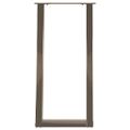 vidaXL Nohy konzolového stolíka v tvare U, 2 ks, prírodná oceľ, 28 x (72-73) cm, oceľ