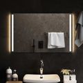 vidaXL Zrkadlo do kúpeľne s LED Priehľadná 80 x 50 cm tvrdené sklo