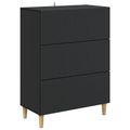 vidaXL Zásuvkový kabinet 66 x 34,5 x 90 cm Kompozitné drevo Čierna