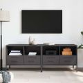 vidaXL TV skrinky 2 ks čierne 68x39x50,5 cm oceľ