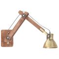 vidaXL Nástenná lampa, industriálny štýl, mosadzná, okrúhla E27