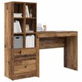vidaXL Stôl Staré drevo 135,5 x 40 x 127 cm 2 ks