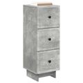 vidaXL Zásuvkový kabinet Betónovo sivá 33 x 34,5 x 90 cm