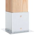 vidaXL Podnože stĺpikov štvorcové 12 ks Strieborná 141x141 mm