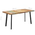 vidaXL Jedálenský stôl, nohy v tvare V 180x90x77 cm, recyklovaný masív