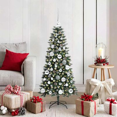 vidaXL Umelý vianočný stromček Zelená 120 cm PVC, plast a oceľ