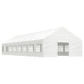 vidaXL Altánok so strechou, biely 17,84x5,88x3,75 m, polyetylén