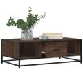 vidaXL Konferenčný stolík hnedý dub 100x57x35 cm kompozit. drevo a kov