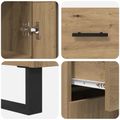 vidaXL Highboard 2 ks Remeselný dub 69,5 x 34 x 180 cm