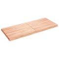 vidaXL Stolová doska svetlohnedá 140x60x(2-6)cm ošetrený masív hrany