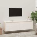 vidaXL Nástenné skrinky 2 ks biele 60x30x35cm masívne borovicové drevo