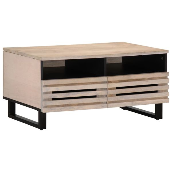 vidaXL Konferenčný stolík 80x55x40 cm surový mangovníkový masív