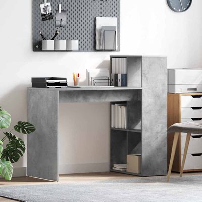 vidaXL Stôl Betónová šedá 108 x 55 x 103.5 cm Kompozitné drevo