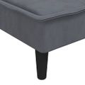vidaXL Pohovka v tvare L tmavosivá 255x140x70 cm zamat