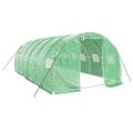 vidaXL Fóliovník s oceľovým rámom zelený 18 m² 6x3x2 m