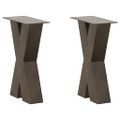 vidaXL Nohy konferenčného stolíka v tvare X, 2 ks, prírodná oceľ, 28 x (42-43) cm, oceľ