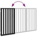 vidaXL Brána pre psa skladacia 3 panely čierna 150 cm topoľové drevo