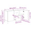 vidaXL Servírovacia skriňa Staré drevo 100 x 36 x 60 cm